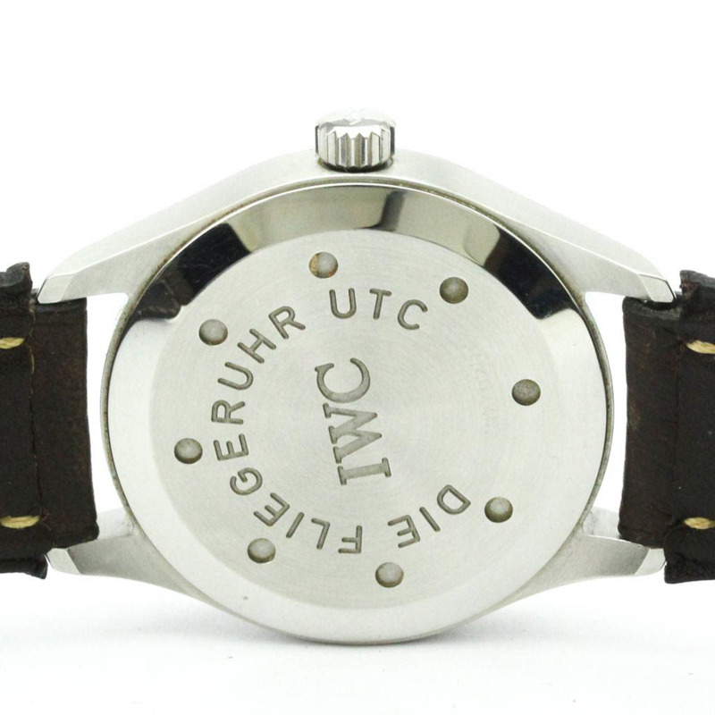 IWC飛行員系列UTC精鋼皮革自動男錶IW325101拋光款-5