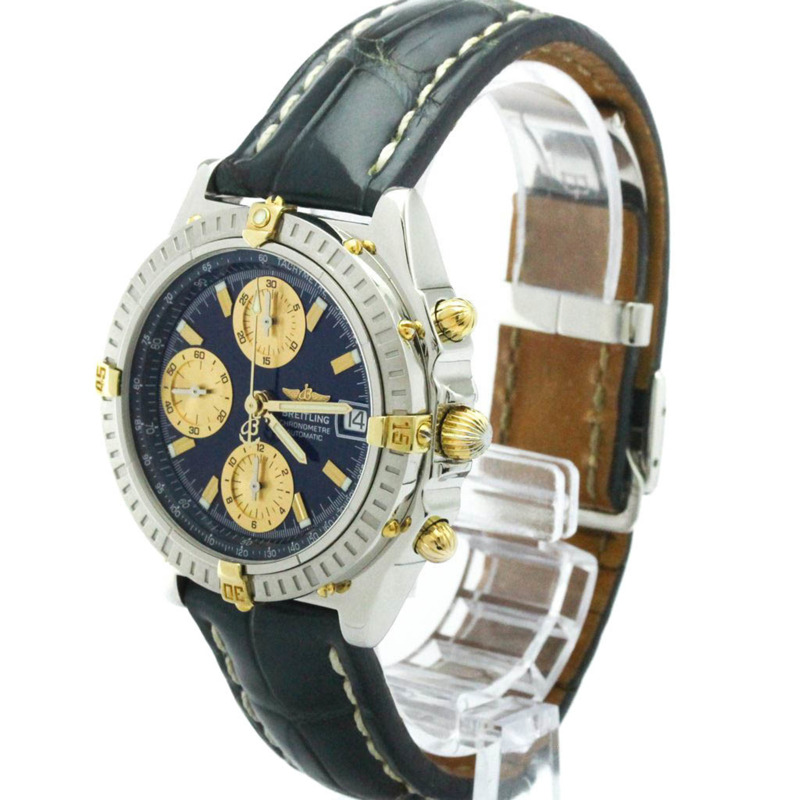 百年靈 Chronomat 18K 金鋼自動男士腕錶 B13352 拋光-1