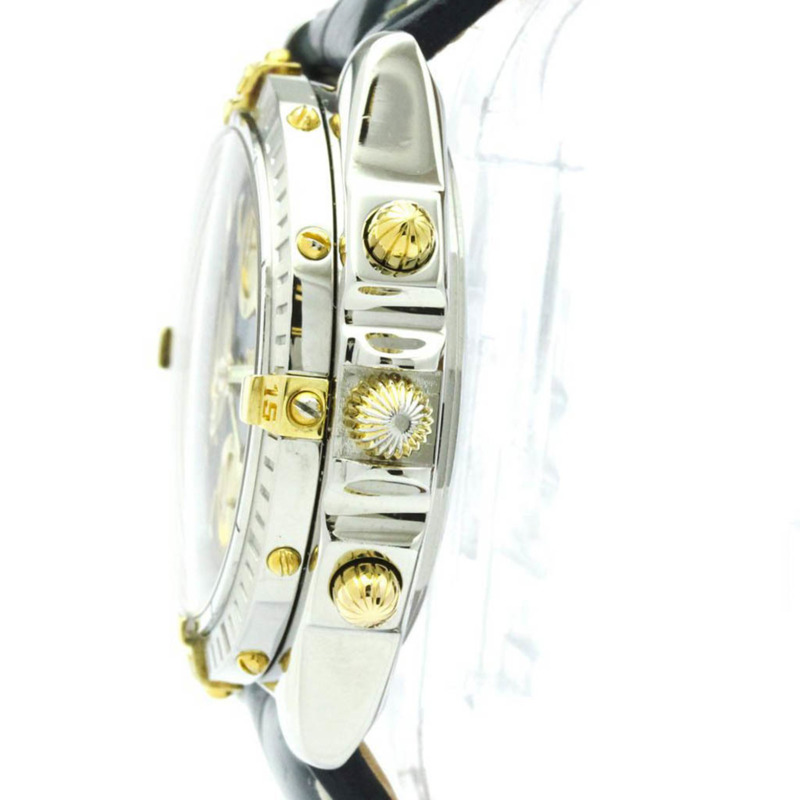 百年靈 Chronomat 18K 金鋼自動男士腕錶 B13352 拋光-3