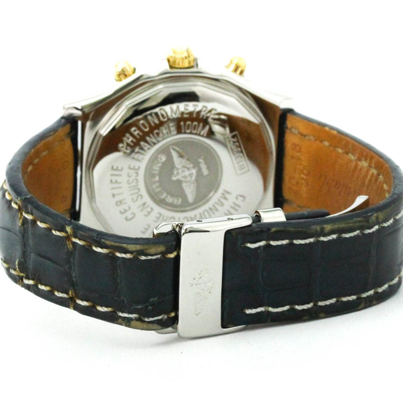 百年靈 Chronomat 18K 金鋼自動男士腕錶 B13352 拋光-4