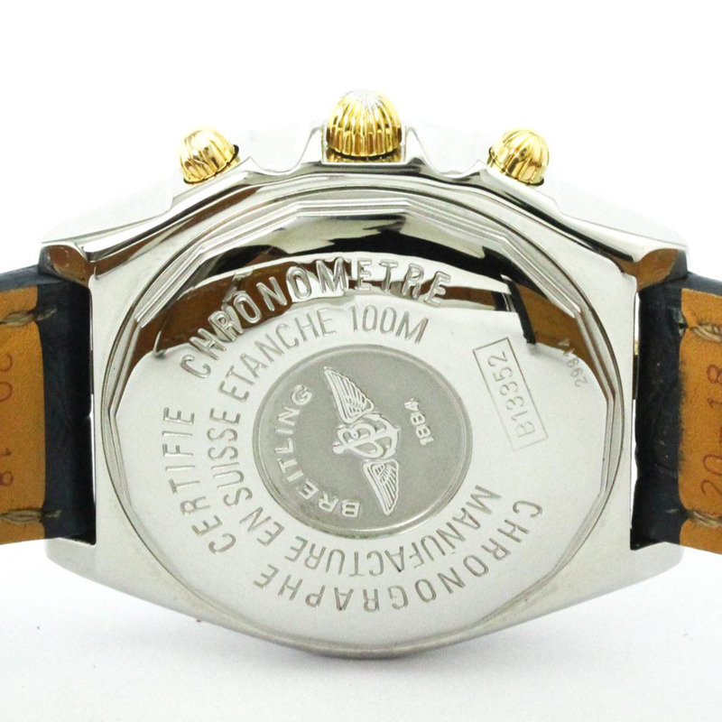 百年靈 Chronomat 18K 金鋼自動男士腕錶 B13352 拋光-5