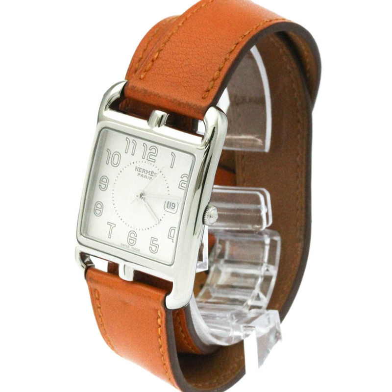 愛馬仕 Cape Cod 雙圈精鋼石英男士腕錶 CC2.710 拋光款-1