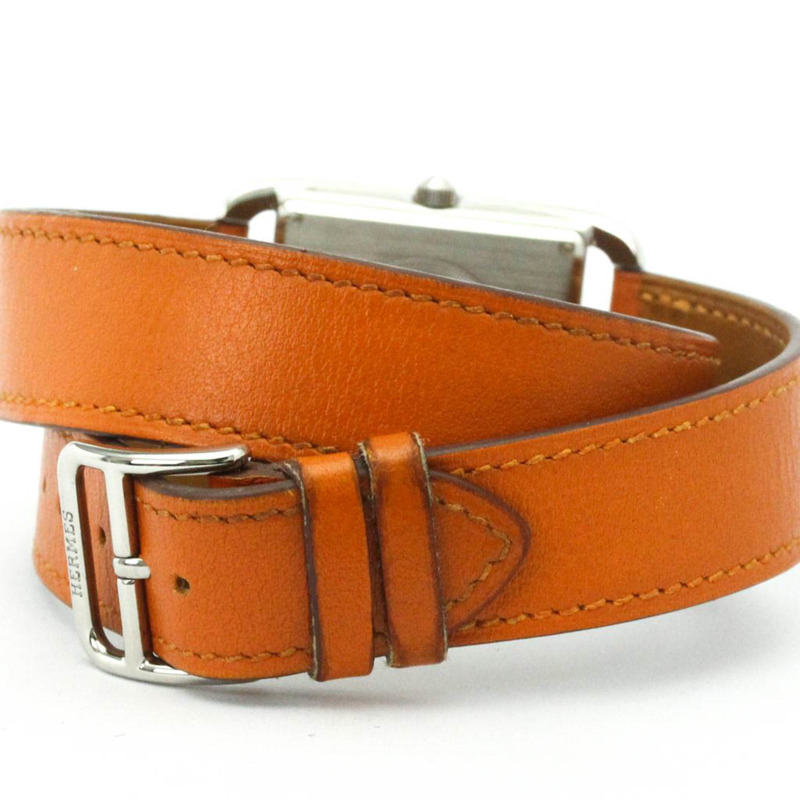 愛馬仕 Cape Cod 雙圈精鋼石英男士腕錶 CC2.710 拋光款-4