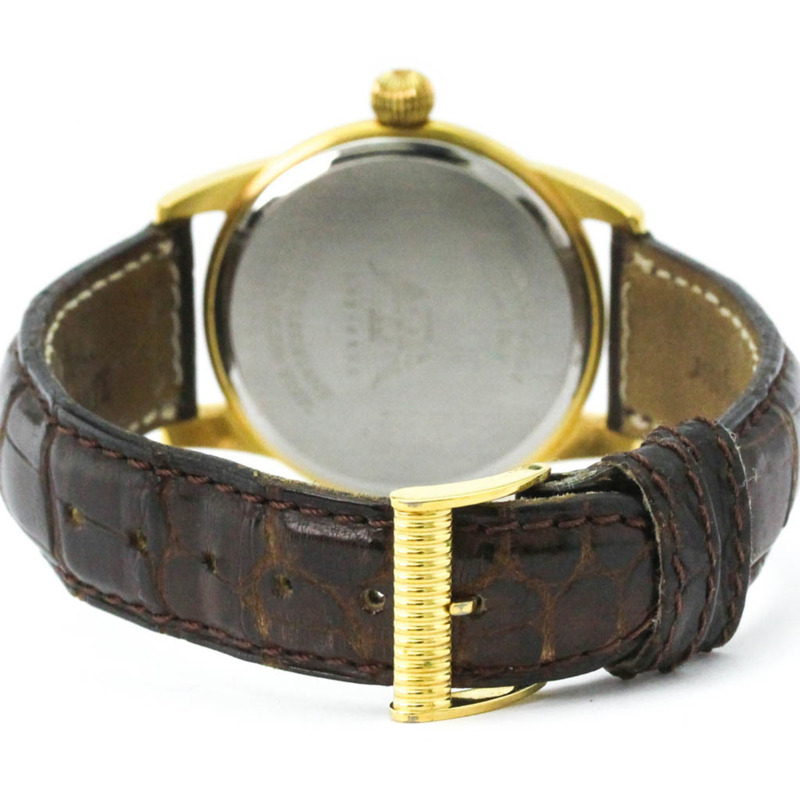 浪琴錶鍍金皮革手動上鍊男士腕錶 L4.659.2-4