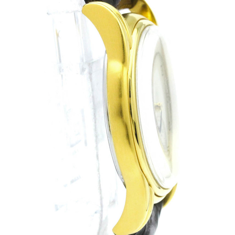 浪琴錶鍍金皮革手動上鍊男士腕錶 L4.659.2-7