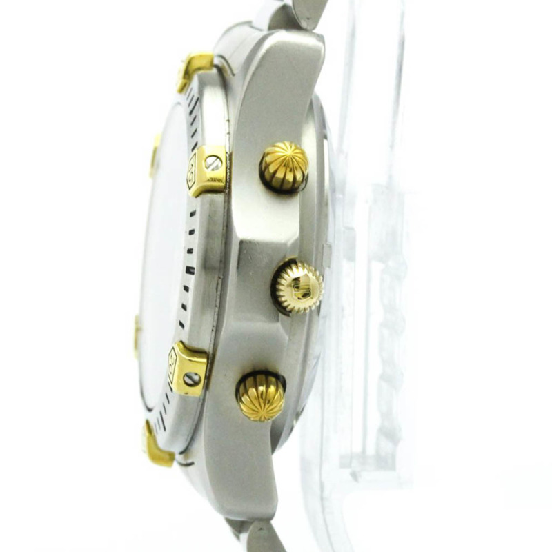 豪雅 2000 系列計時碼表,鍍金精鋼自動機械男士腕錶-3