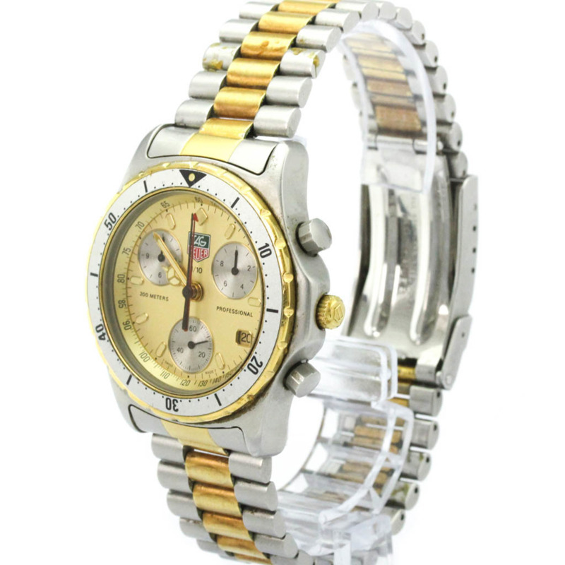 TAG HEUER 專業 200 公尺鍍金不銹鋼石英錶 575.406-1