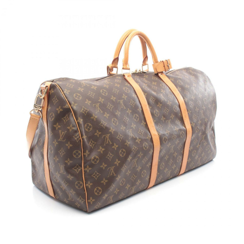 路易威登 Keepall Bandouliere 60 波士頓包，手提包，塗層帆布和皮革，Monogram 圖案，男女通用，棕色，M41412-1