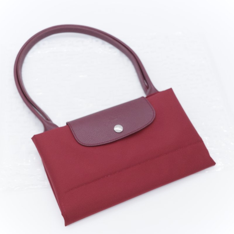 Longchamp 瓏驤 Le Pliage Green L 經典石榴紅 長把尼龍托特包-1