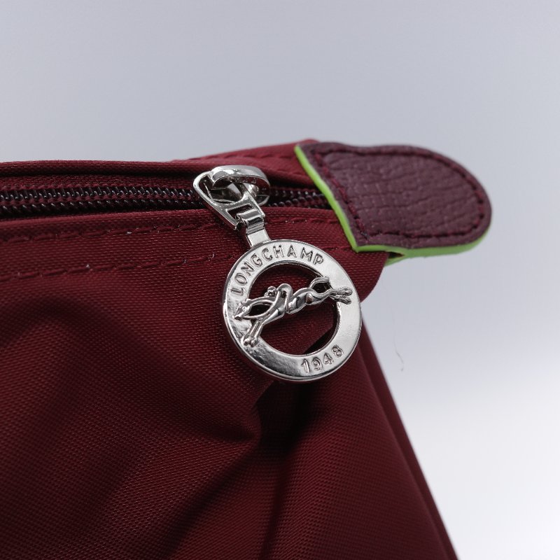 Longchamp 瓏驤 Le Pliage Green L 經典石榴紅 長把尼龍托特包-12