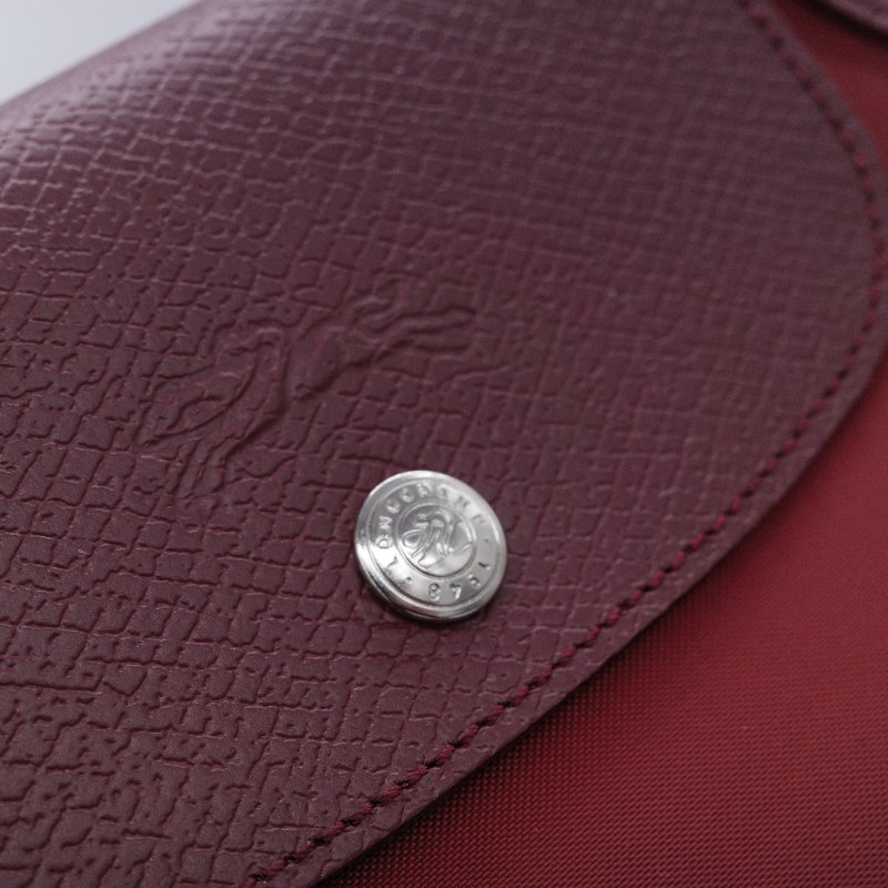 Longchamp 瓏驤 Le Pliage Green L 經典石榴紅 長把尼龍托特包-13