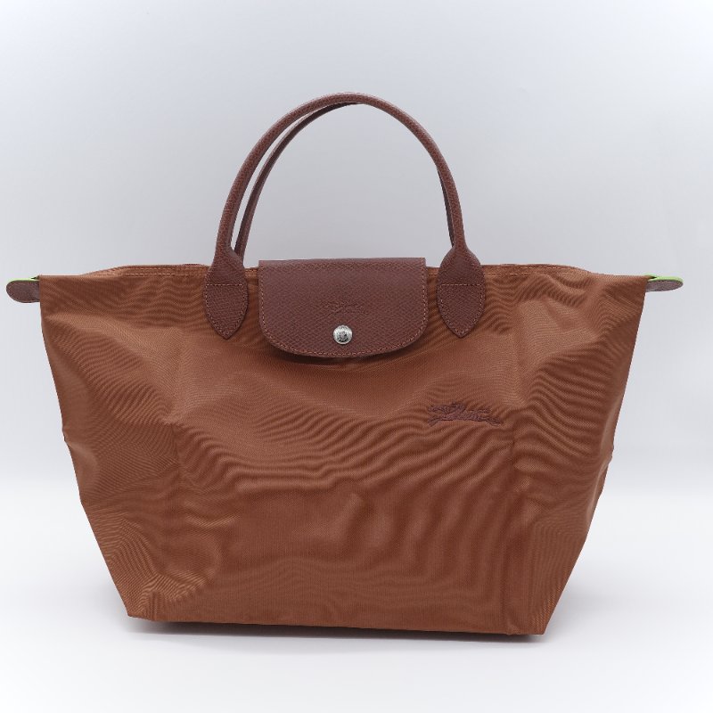 Longchamp 瓏驤 Le Pliage Green L褐色 尼龍 帆布摺疊 托特包-2