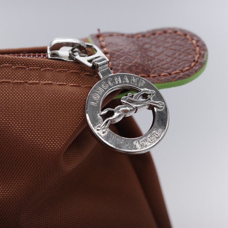 Longchamp 瓏驤 Le Pliage Green L褐色 尼龍 帆布摺疊 托特包-12