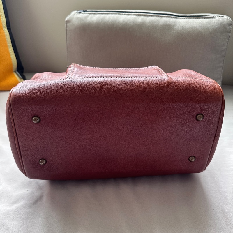 【全新閒置】Longchamp 小羊皮波士頓包 🤎 焦糖色-6