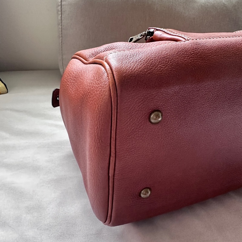 【全新閒置】Longchamp 小羊皮波士頓包 🤎 焦糖色-7