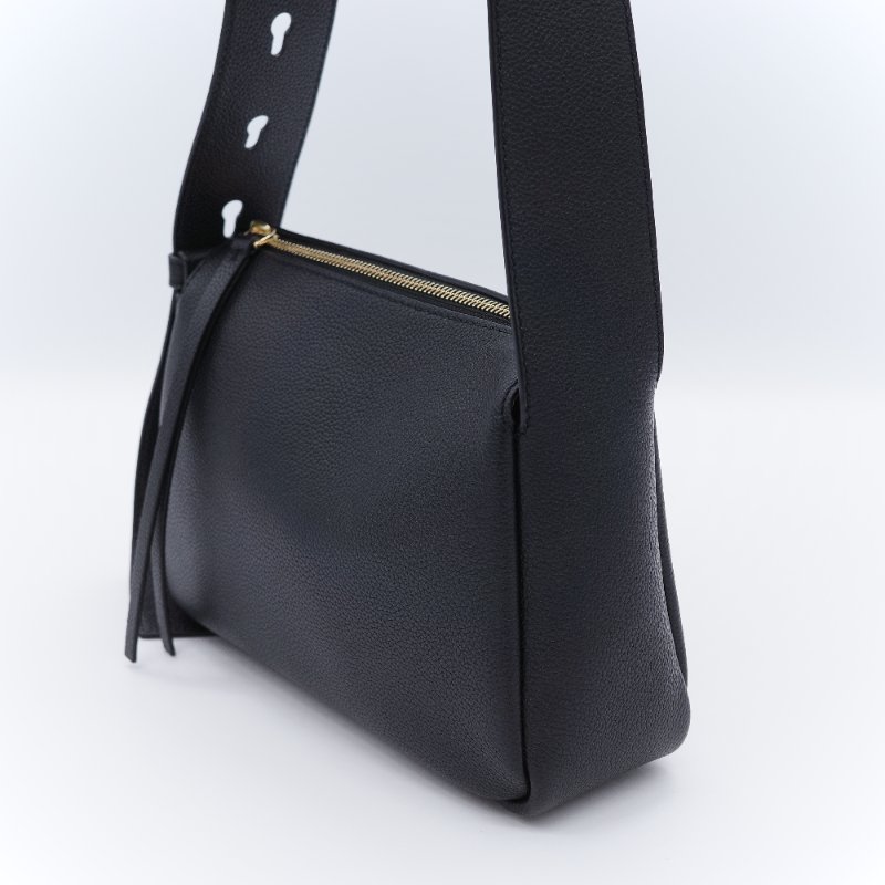 Tory Burch 湯麗柏琦 Romy 中號黑色 荔紋牛皮 肩斜背包-4