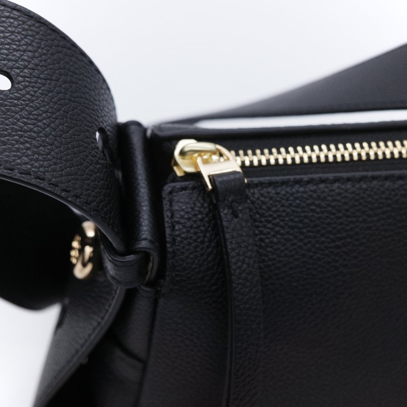 Tory Burch 湯麗柏琦 Romy 中號黑色 荔紋牛皮 肩斜背包-10