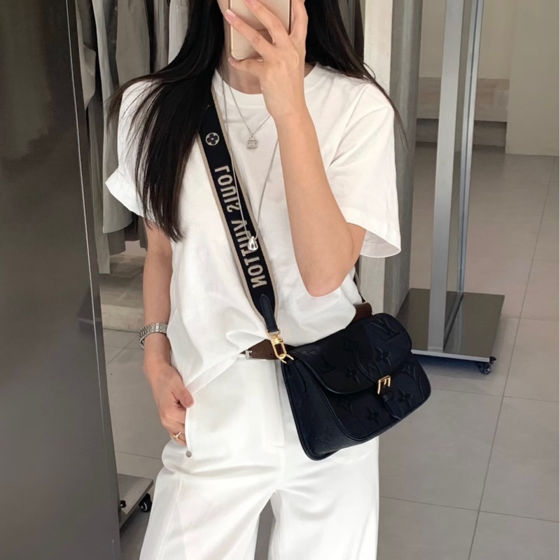 近新🖤路易威登法棍包LV黑壓紋牛皮Diane法棍包 3way M46386-7