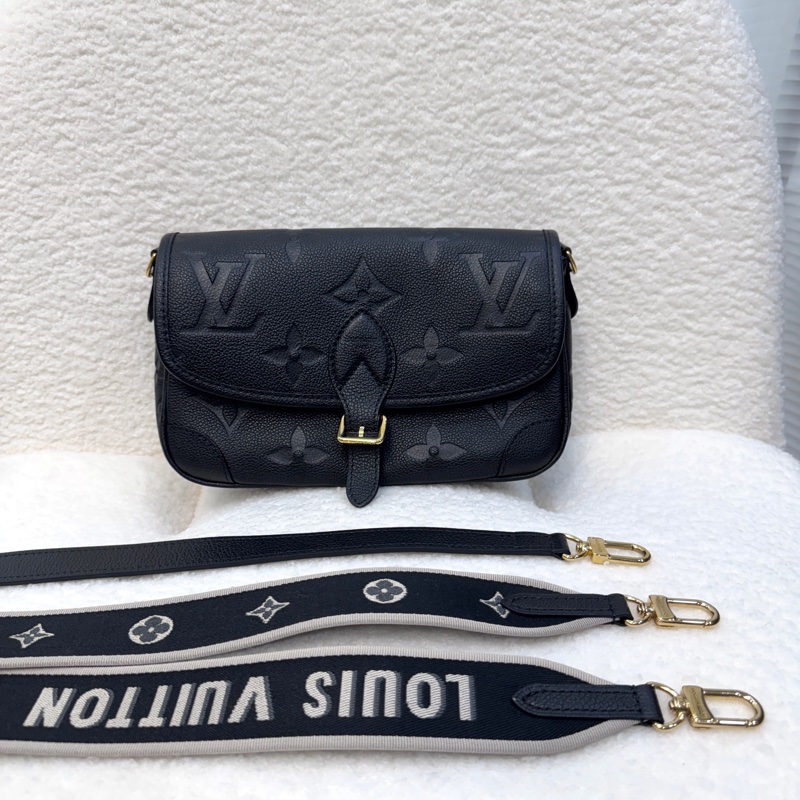 近新🖤路易威登法棍包LV黑壓紋牛皮Diane法棍包 3way M46386-10