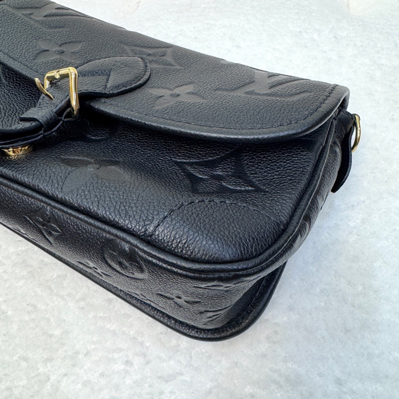 近新🖤路易威登法棍包LV黑壓紋牛皮Diane法棍包 3way M46386-21