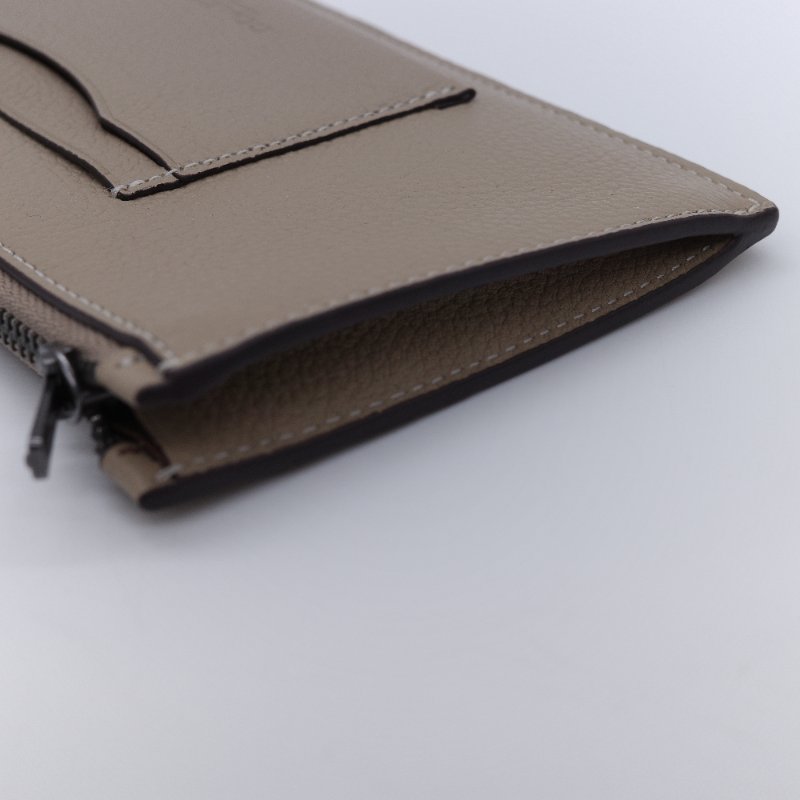 Coach 蔻馳 經典荔枝紋小牛皮 馬鞍棕 手機拉鍊長夾-7