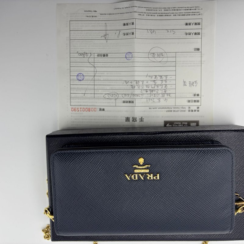 Prada Saffiano 長款鍊條包-0