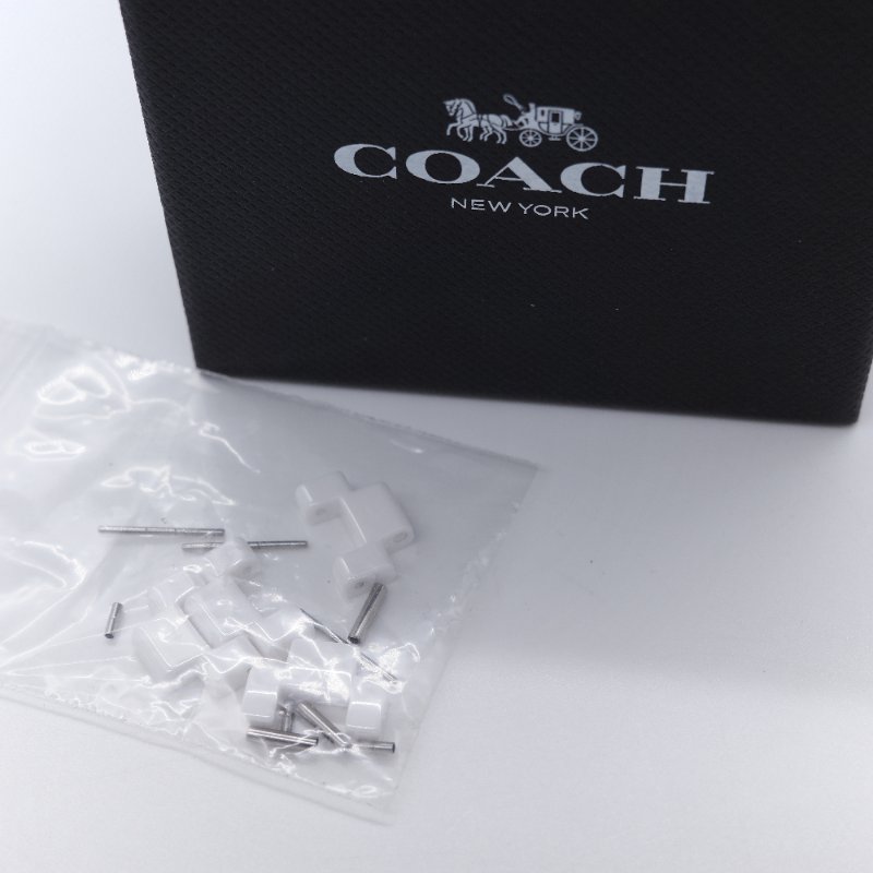 Coach 蔻馳 Preston 白色 陶瓷鍊帶 女錶-11