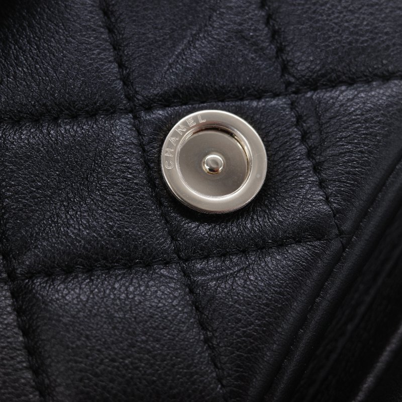 （閒置品♥️未使用）Chanel 香奈兒  Duma  經典黑色菱格紋 羊皮 雙肩後背包-24