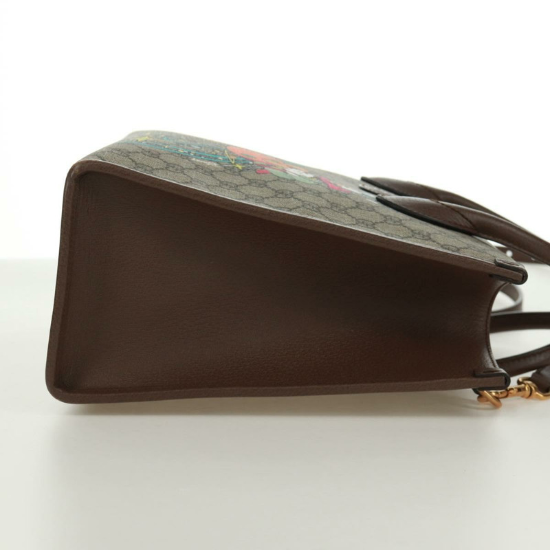 【日本直送】GUCCI GG Supreme 唐老鴨手提包 PVC 兩用 米色 金色 648134 正品 161733SAM-3