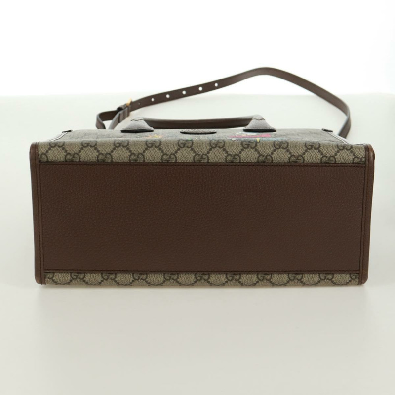 【日本直送】GUCCI GG Supreme 唐老鴨手提包 PVC 兩用 米色 金色 648134 正品 161733SAM-4