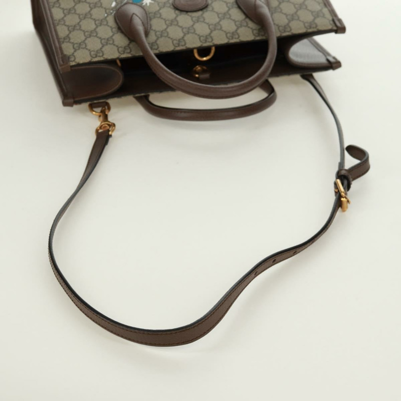 【日本直送】GUCCI GG Supreme 唐老鴨手提包 PVC 兩用 米色 金色 648134 正品 161733SAM-7