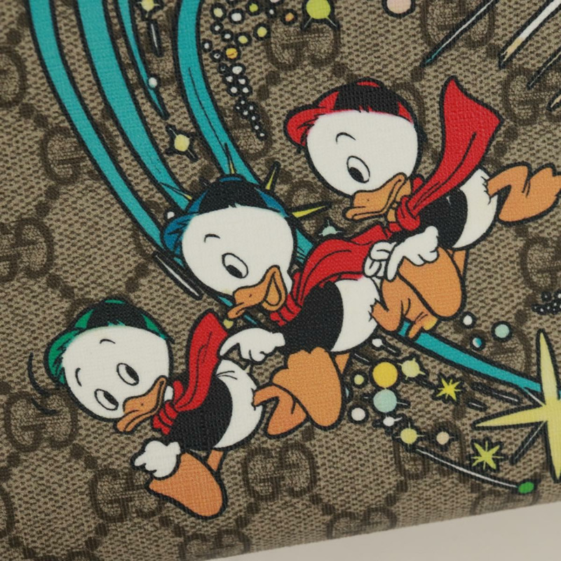 【日本直送】GUCCI GG Supreme 唐老鴨手提包 PVC 兩用 米色 金色 648134 正品 161733SAM-19