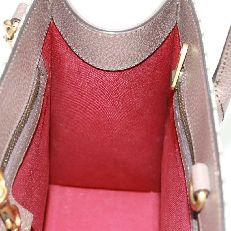 【日本直送】GUCCI GG Supreme 唐老鴨手提包 PVC 兩用 米色 金色 648134 正品 161733SAM-23