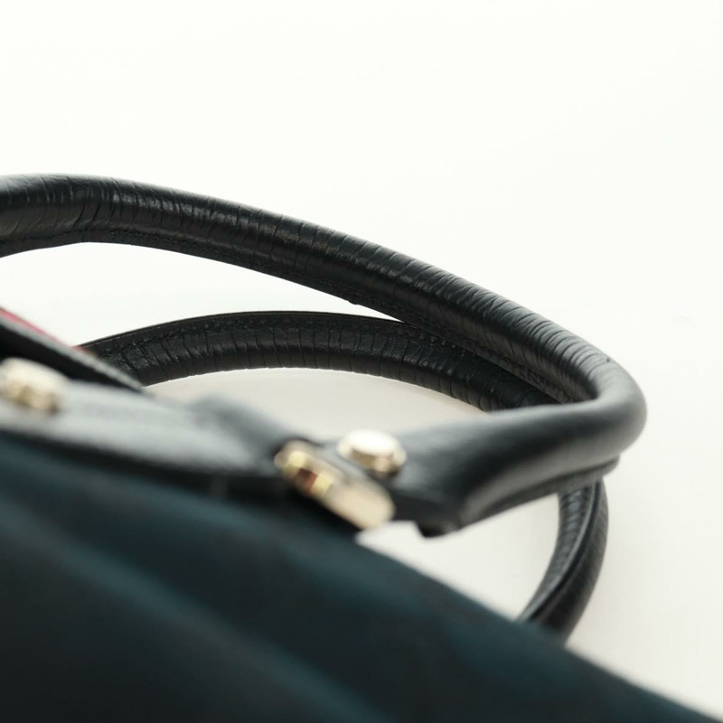 【日本直送】GUCCI GG帆布織帶雪莉系列手提包 黑色 金色 紅色 131325 正品 166893SAM-13
