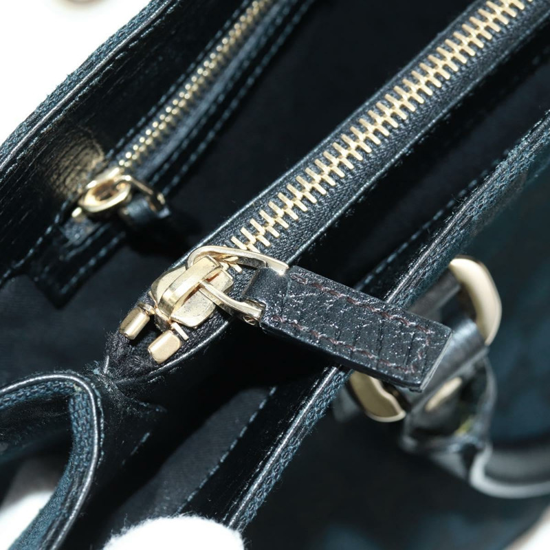 【日本直送】GUCCI GG帆布織帶雪莉系列手提包 黑色 金色 紅色 131325 正品 166893SAM-23