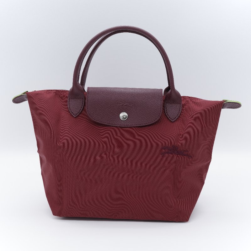 Longchamp 瓏驤  Le Pliage Green S 經典石榴紅 再生纖維 帆布 短把手提包-2