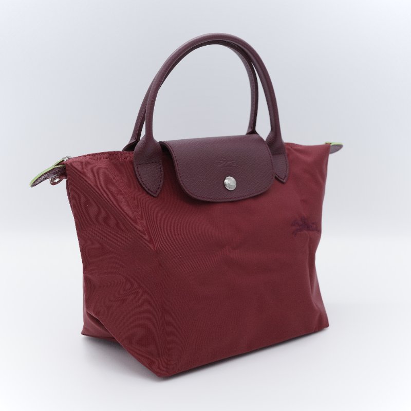 Longchamp 瓏驤  Le Pliage Green S 經典石榴紅 再生纖維 帆布 短把手提包-3