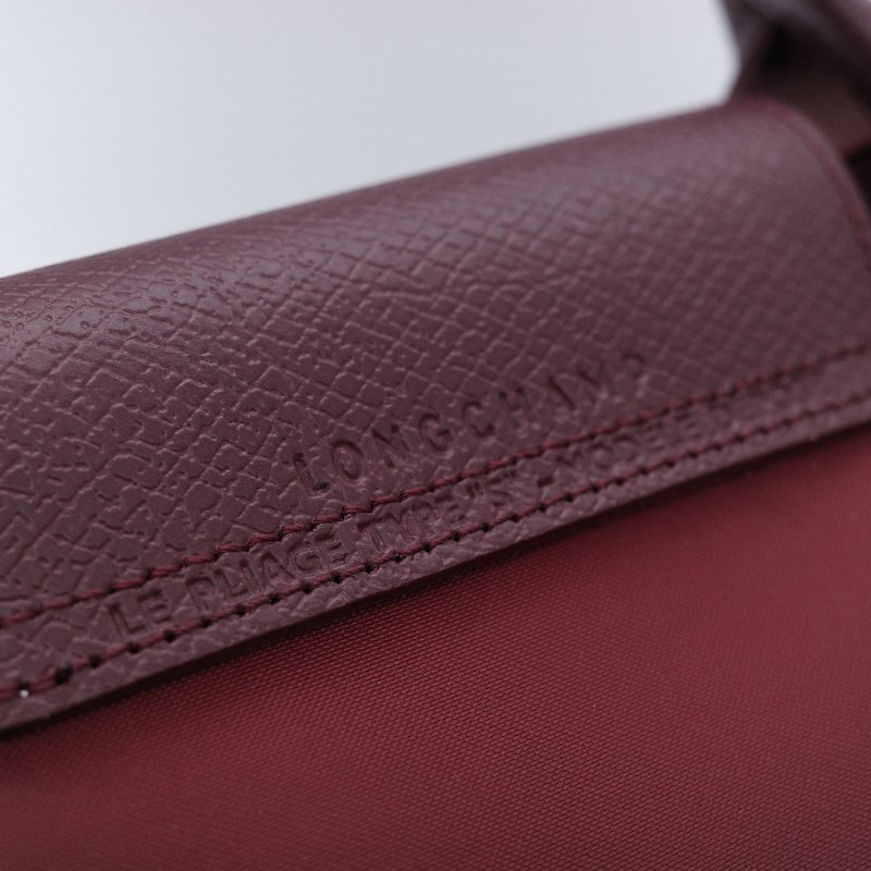 Longchamp 瓏驤  Le Pliage Green S 經典石榴紅 再生纖維 帆布 短把手提包-12