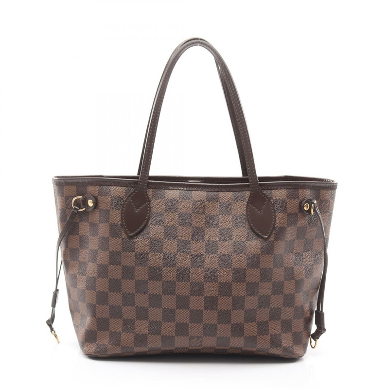 路易威登 Neverfull PM 手提單肩包 N41359 Damier 皮革 Ebene 二手 LV-0