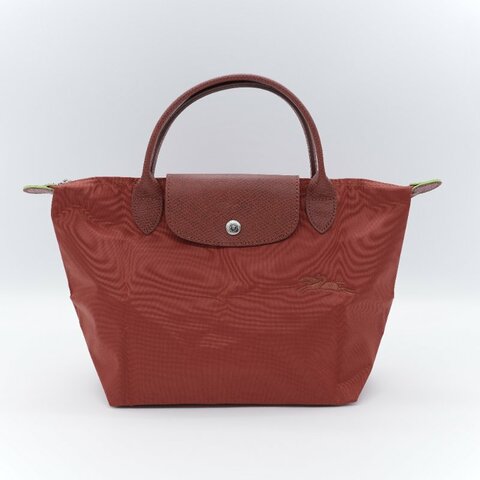 Longchamp 瓏驤  Le Pliage Green S磚紅色 再生帆布 托特包