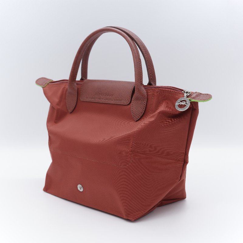 Longchamp 瓏驤  Le Pliage Green S磚紅色 再生帆布 托特包-4