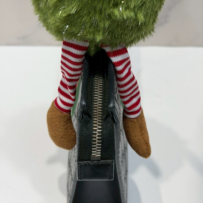 GUCCI Supreme 紅綠織皮革手拿包-6