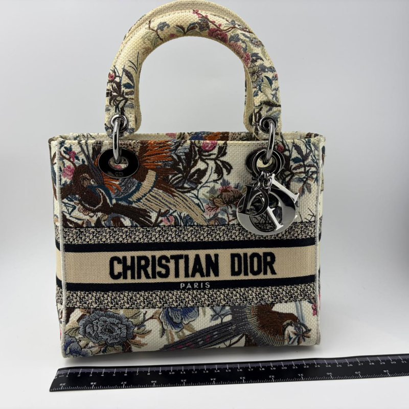 Dior Lady D-Lite 花鳥刺繡戴妃包-10