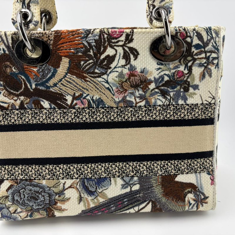 Dior Lady D-Lite 花鳥刺繡戴妃包-11