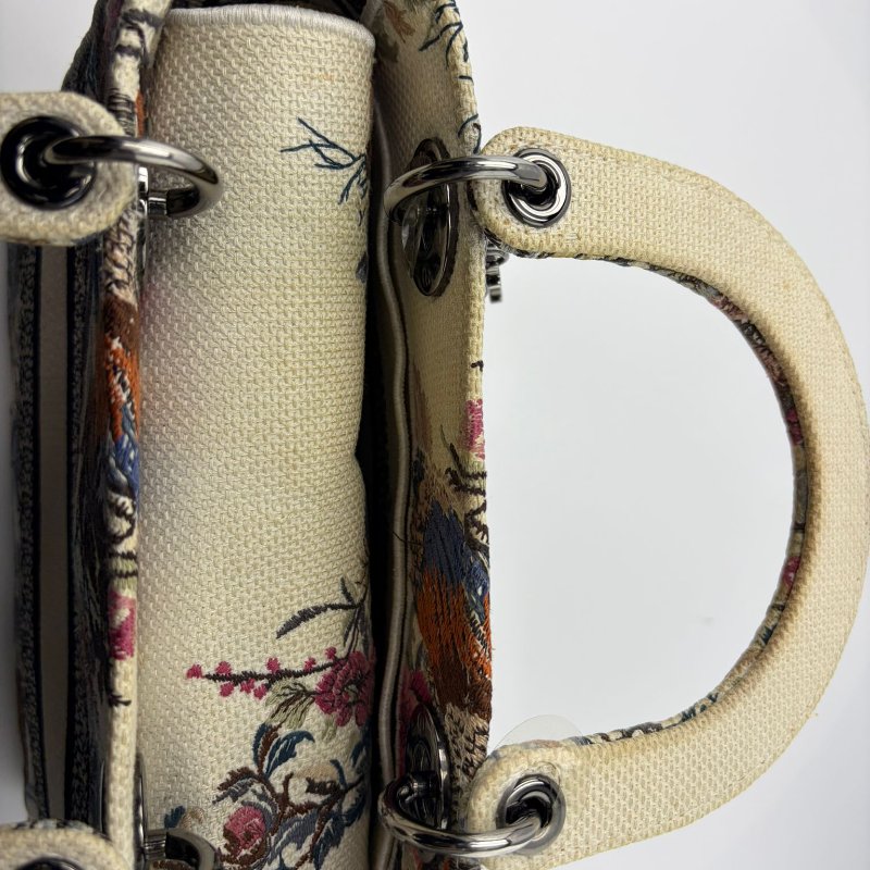 Dior Lady D-Lite 花鳥刺繡戴妃包-23