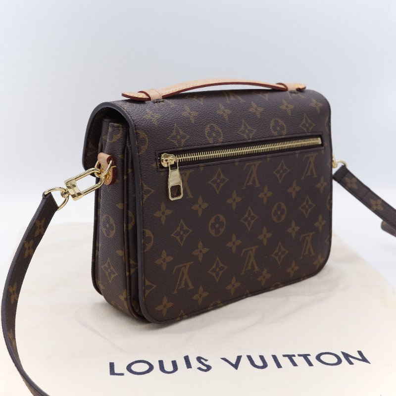Louis Vuitton 路易威登  Pochette Métis 經典老花 塗層帆布 郵差包 斜背包-4