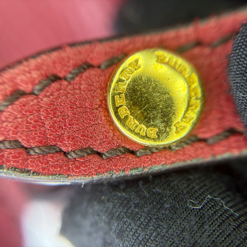 Burberry 粒面皮革手提托特包-18