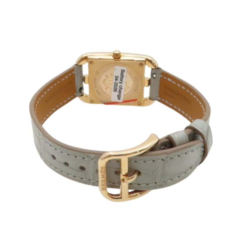 母貝錶盤 皮帶 18K玫瑰金 8PD鑽石 Cape Cod 腕錶【HERMES 愛馬仕】 CC1.270-4