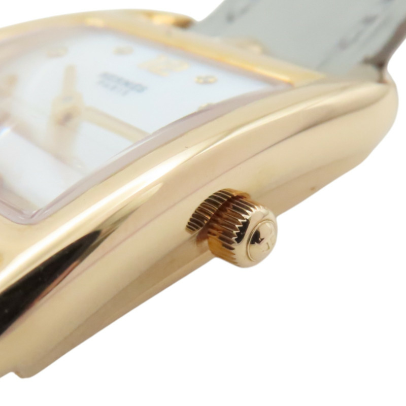 母貝錶盤 皮帶 18K玫瑰金 8PD鑽石 Cape Cod 腕錶【HERMES 愛馬仕】 CC1.270-7