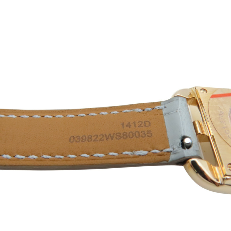 母貝錶盤 皮帶 18K玫瑰金 8PD鑽石 Cape Cod 腕錶【HERMES 愛馬仕】 CC1.270-11